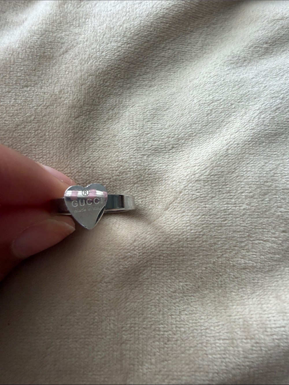 Silver Heart Logo Ring